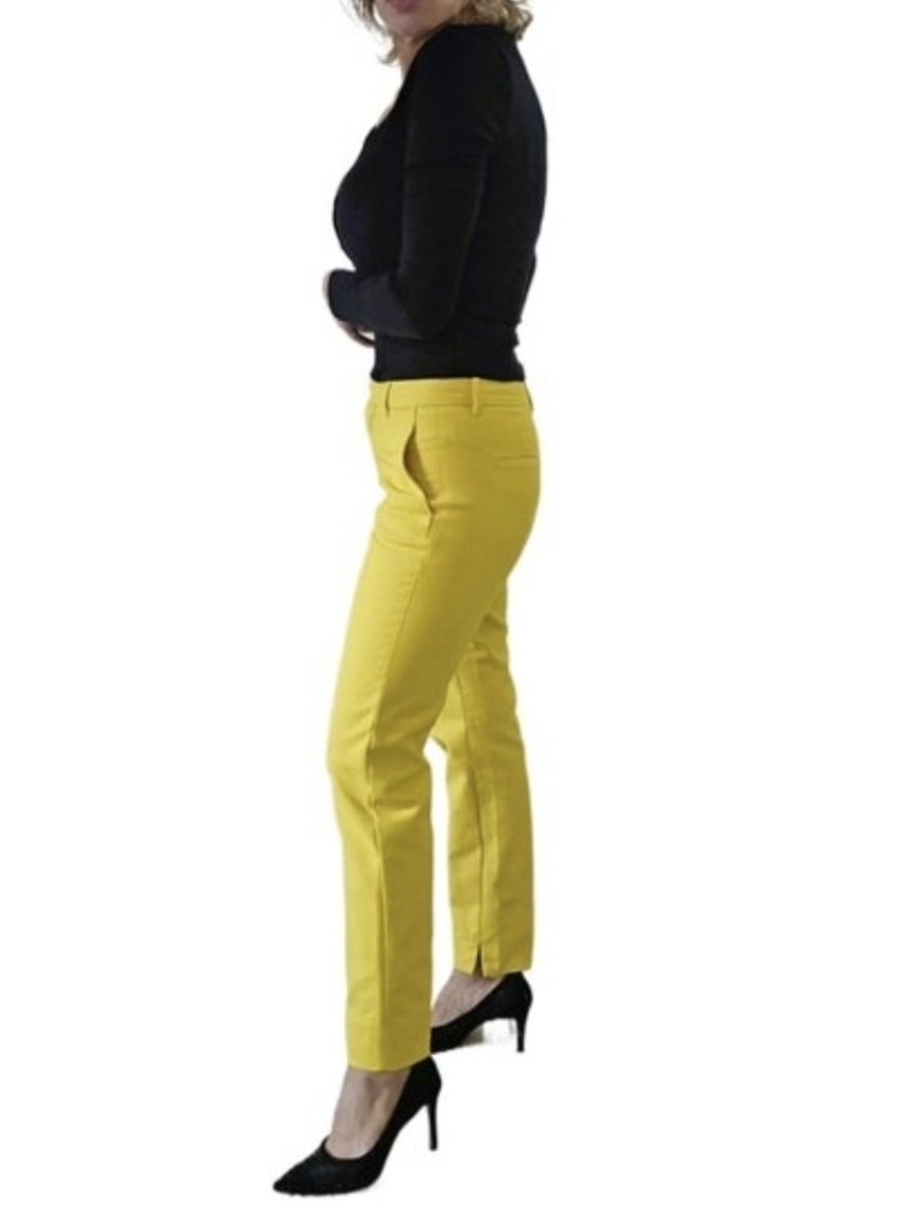 Zara Chino Fit Slacks In Chartruse NWT Sz 4